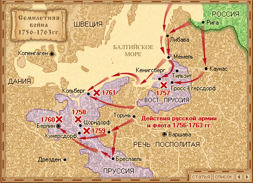 Семилетняя война 1756-1763 гг.